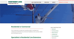 Desktop Screenshot of northernlineconstruction.com